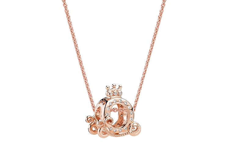 Pandora/潘多拉 Pandora Shining Crown Carriage Necklace Rose Gold