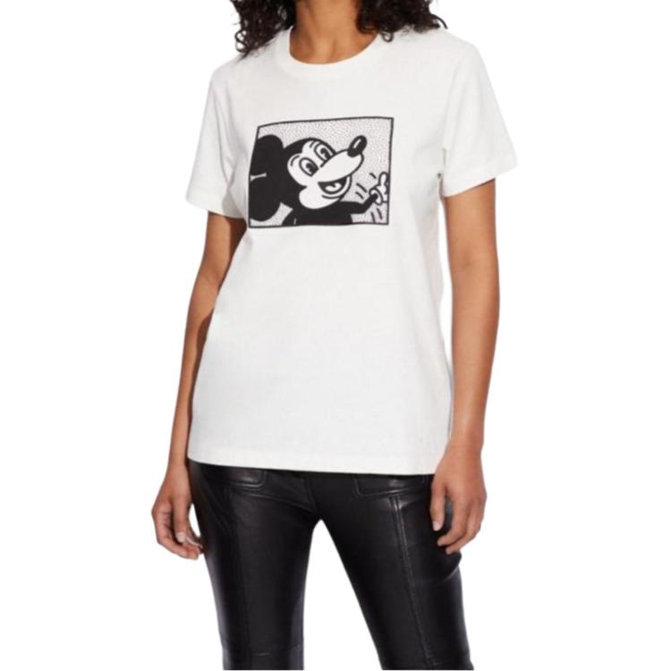Coach SS22 Mickey Crewneck Tee White — фото 5