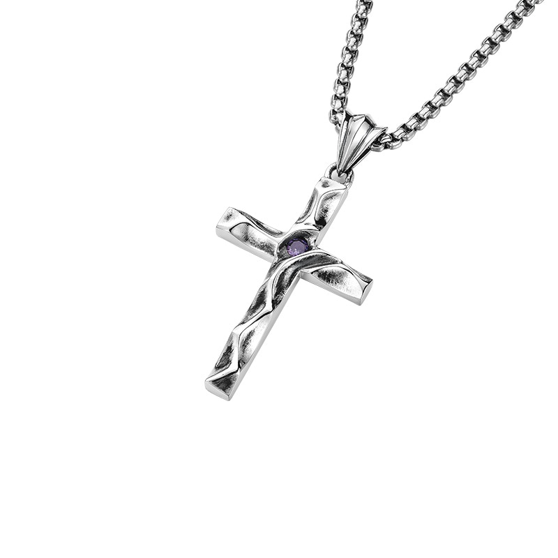 Mysh 925 Silver Cross Pendant Necklace — фото 2