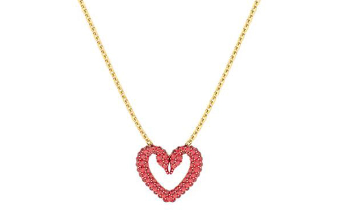 Swarovski Una Heart Pendant Small Red