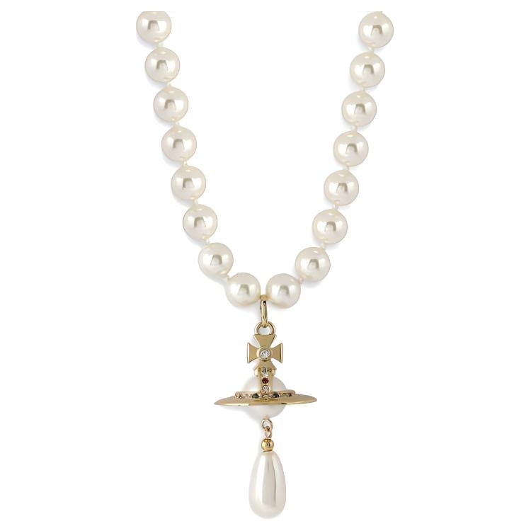 Vivienne Westwood One Row Pearl Drop Choker