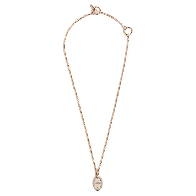 HERMES/爱马仕 Hermes Mini Maillon Rose Gold Necklace