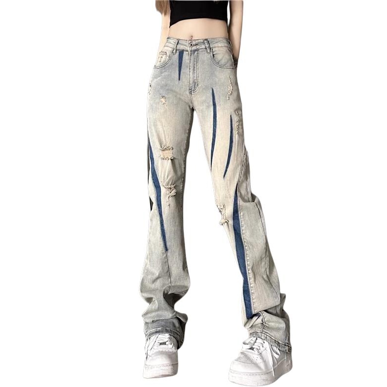 Джинсы Panda Adevil Tie-Dye Distressed Jeans Yellow Clay