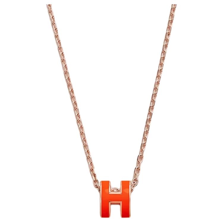 HERMES/爱马仕 Hermes Pop H Pendant Necklace Rose Gold