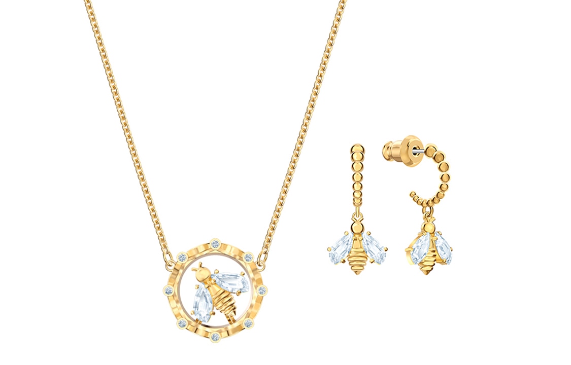 Swarovski Bee a Queen Set Rose Gold