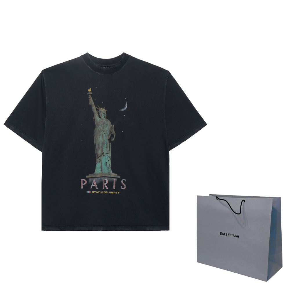 Balenciaga Printed Logo T-Shirt Black — фото 7