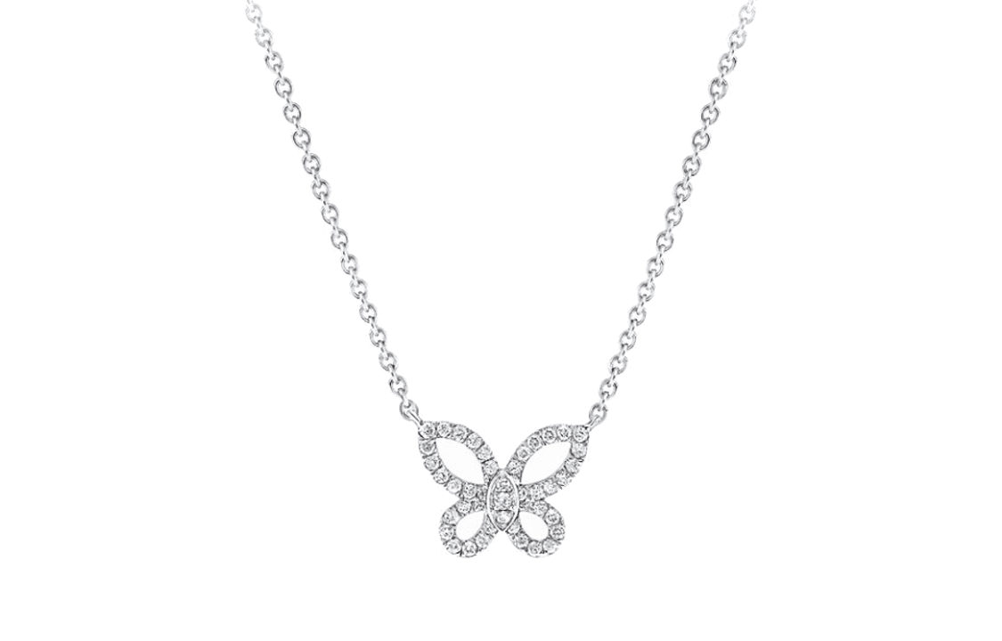Graff Butterfly Phantom Diamond Platinum Necklace
