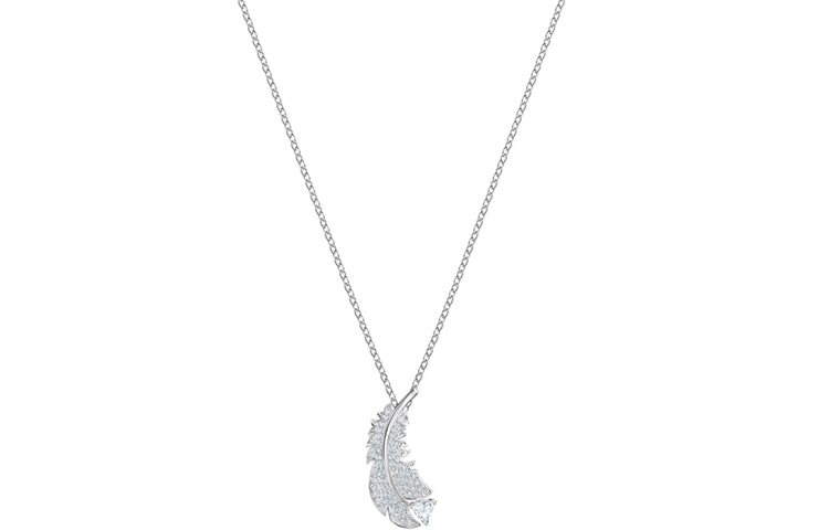 Swarovski/施华洛世奇 Swarovski Nice Feather Necklace Silver Rhodium