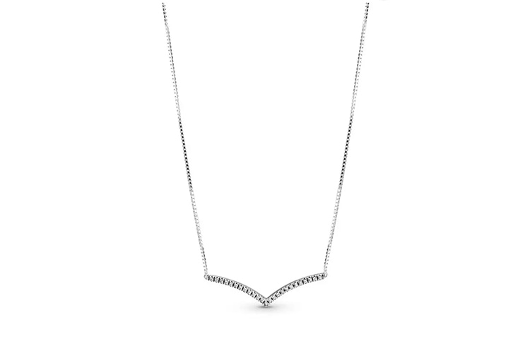 Pandora/潘多拉 Pandora Wish Sparkle Smile Pendant Necklace