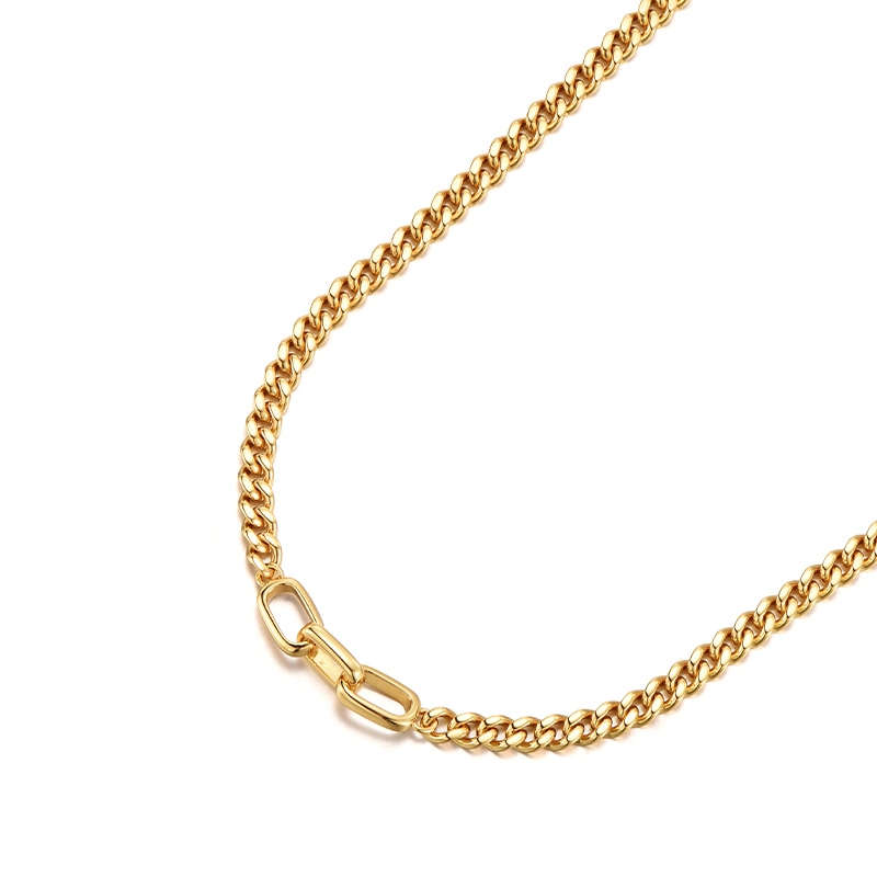 Ideagemer Silver Cuban Chain Necklace 925 — фото 4
