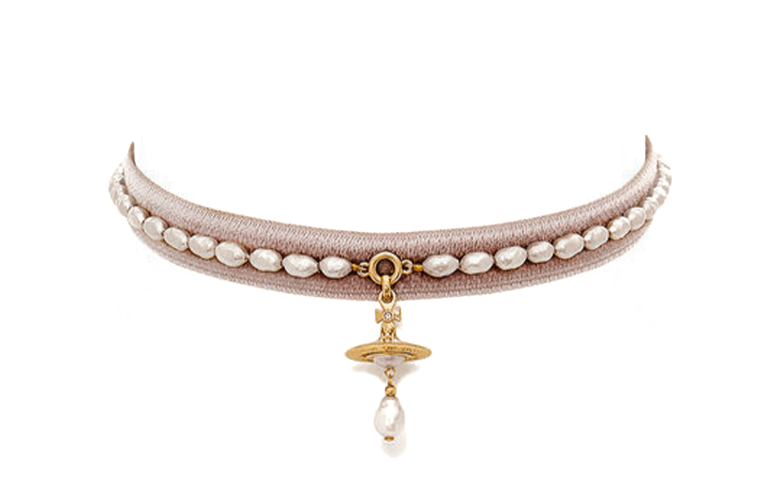 Vivienne Westwood Pearl Velvet Necklace