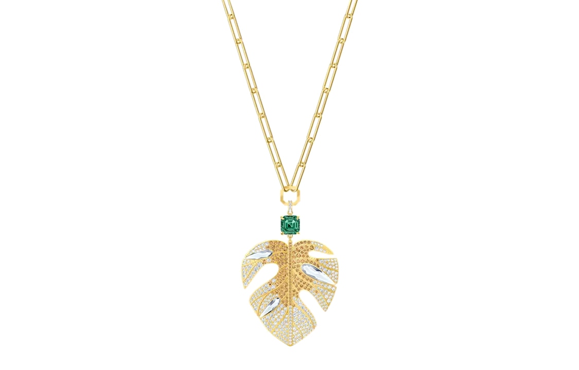 Swarovski/施华洛世奇 Swarovski Trop Leaf Necklace Gold