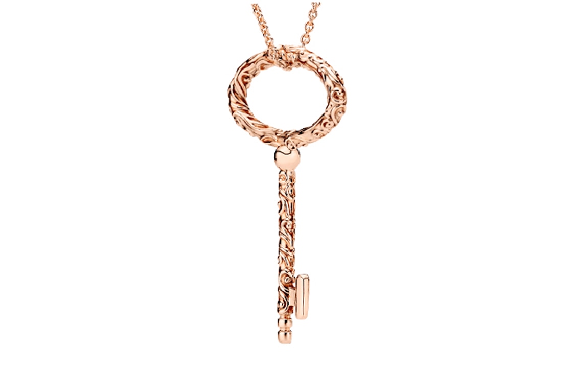 Pandora/潘多拉 Pandora Noble Key Rose Gold Necklace