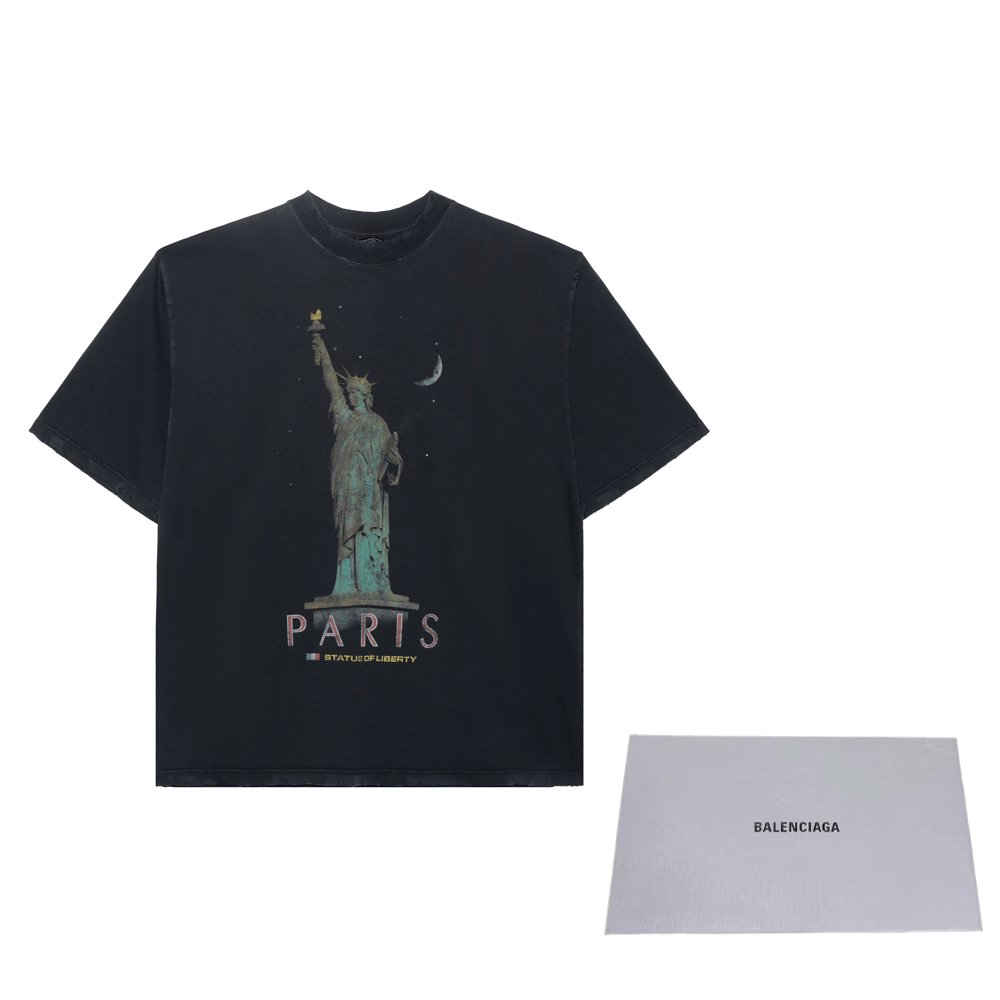 Balenciaga Printed Logo T-Shirt Black — фото 8