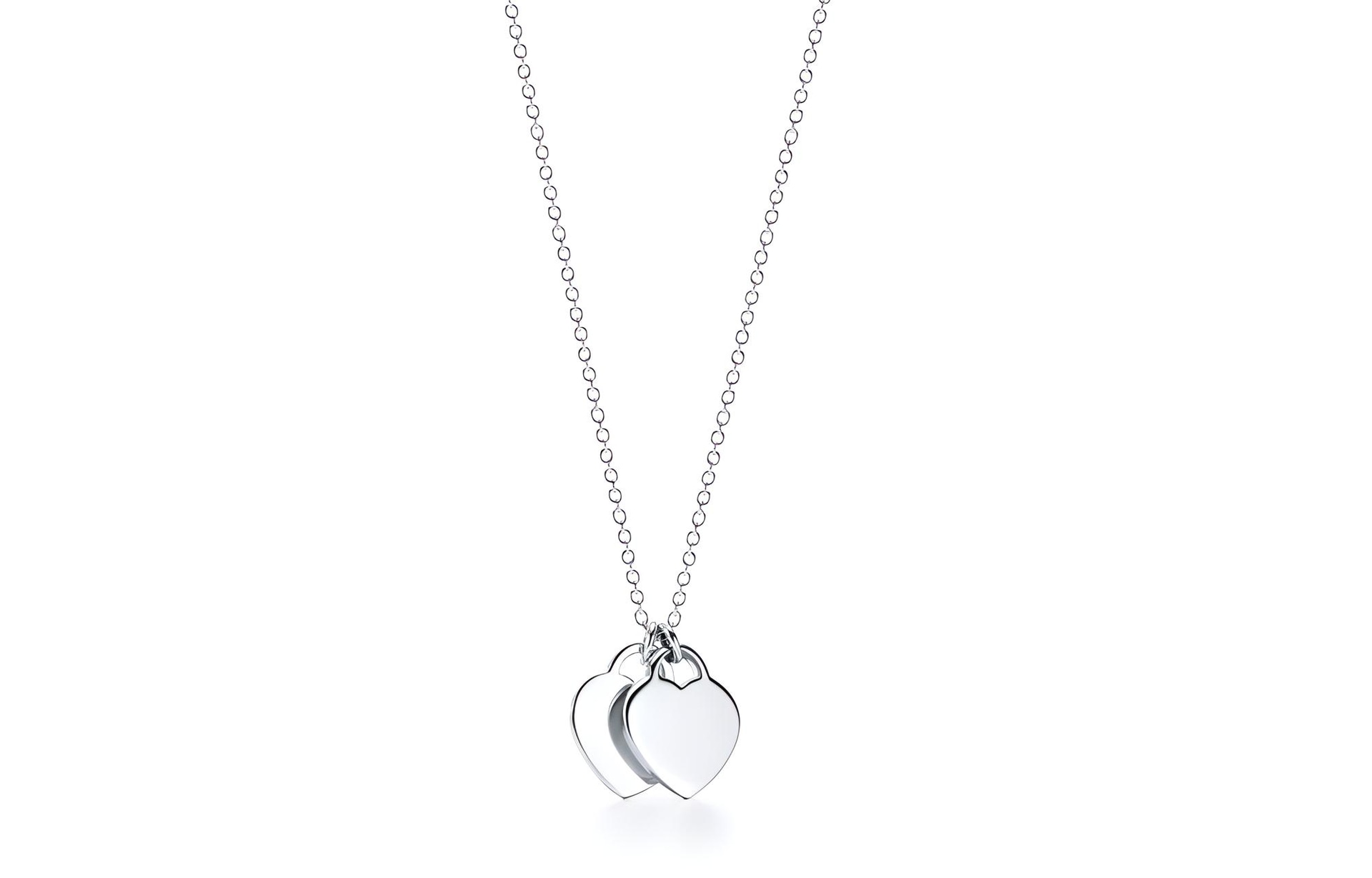 Tiffany & Co. Return to Tiffany Double Heart Pendant Necklace Silver/Red — фото 1