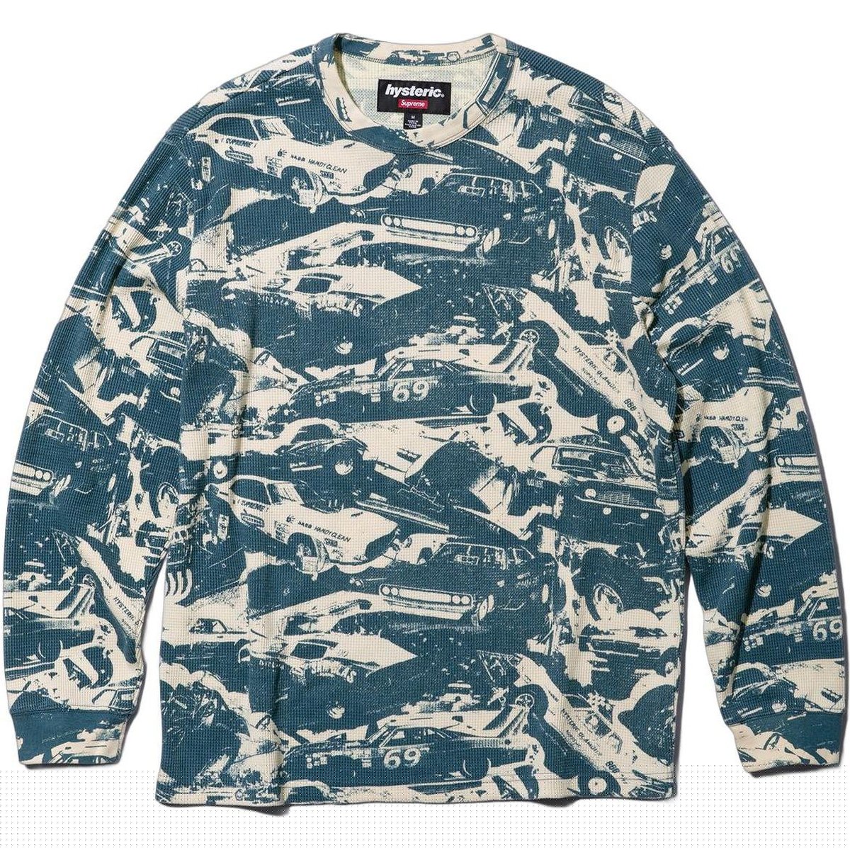 Футболка Supreme x HYSTERIC GLAMOUR Cars Thermal Blue
