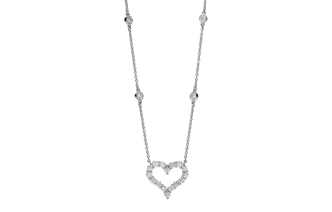 TIFFANY & CO./蒂芙尼 Tiffany & Co. Heart Diamond Platinum Necklace