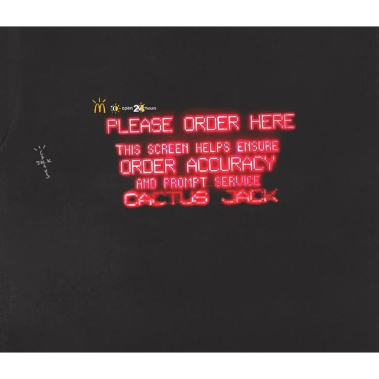 Travis Scott x McDonald's Order Here T-Shirt Black — фото 2