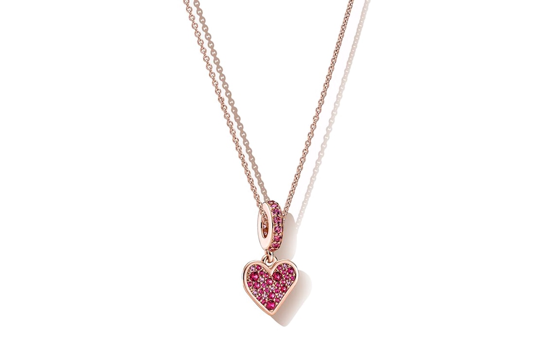 Pandora/潘多拉 PANDORA Pavé Heart Necklace