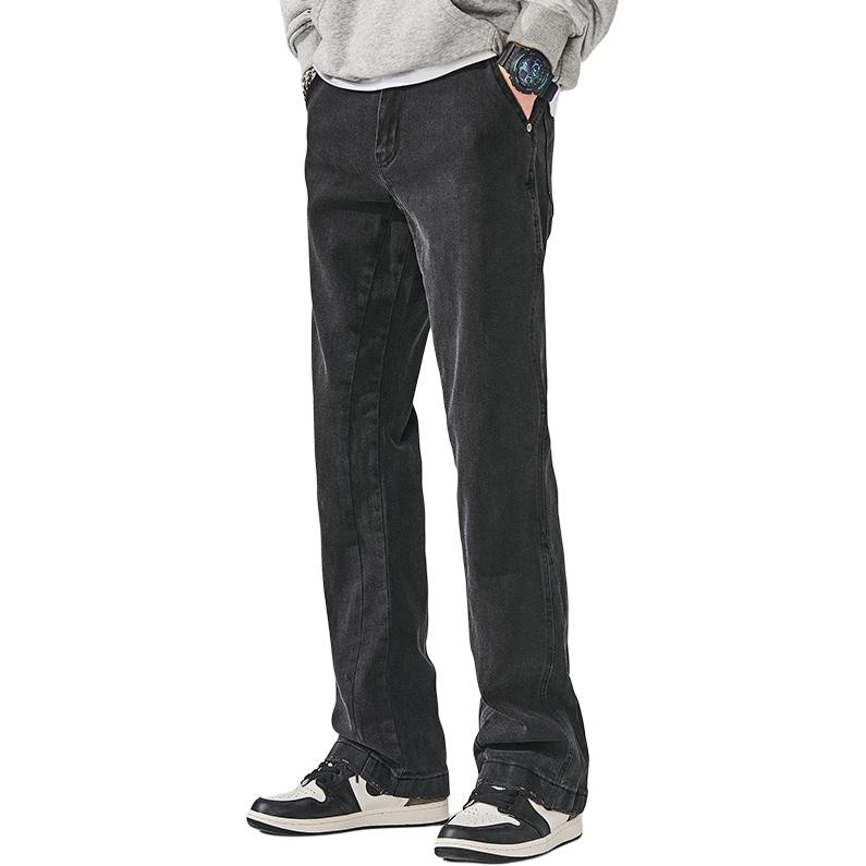 ALL IN Straight Leg Denim Pants Black