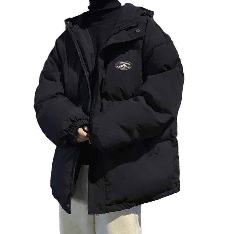 M-MAICCO Thick Warm Casual Cotton Jacket Black