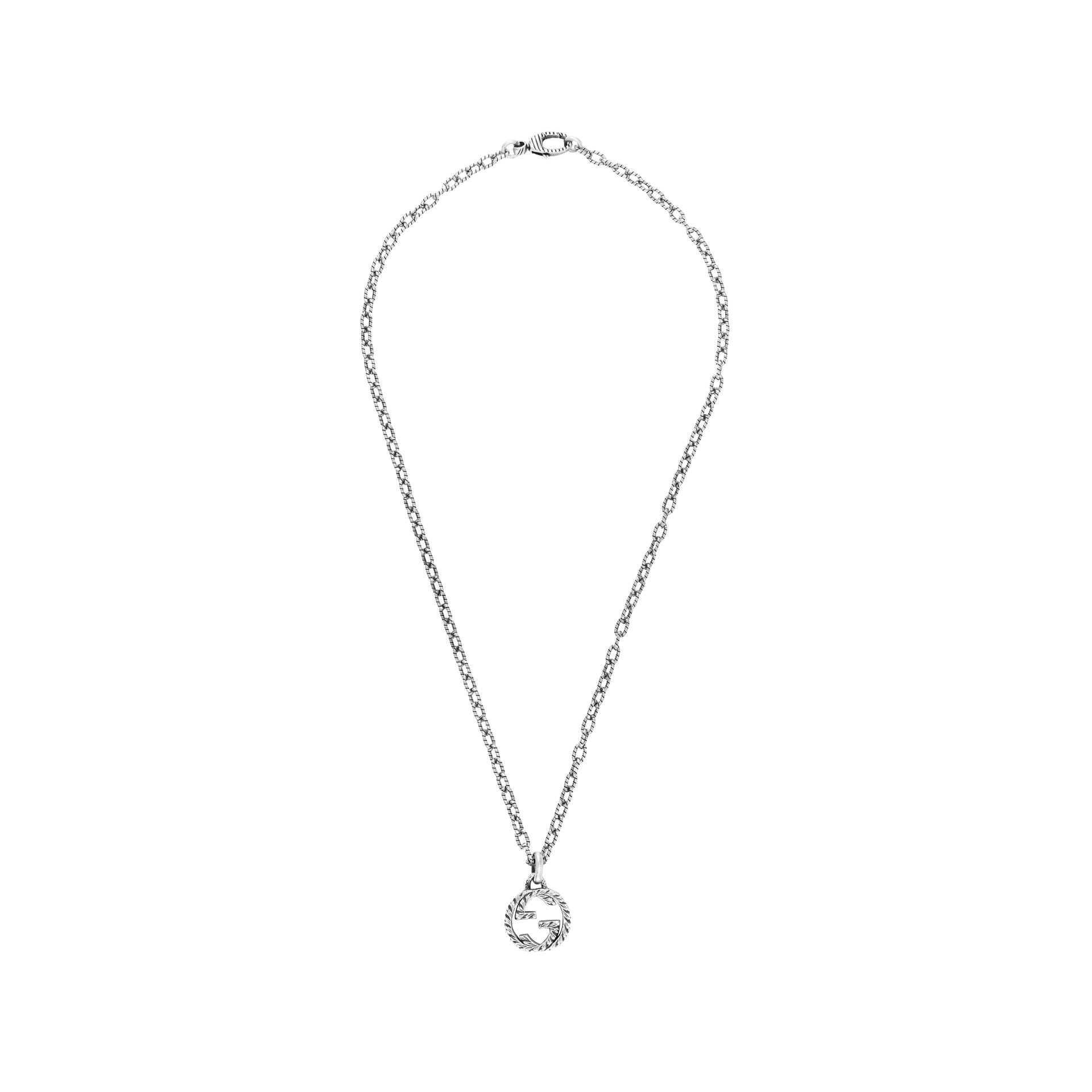 Gucci Interlocking G Silver Necklace — фото 1