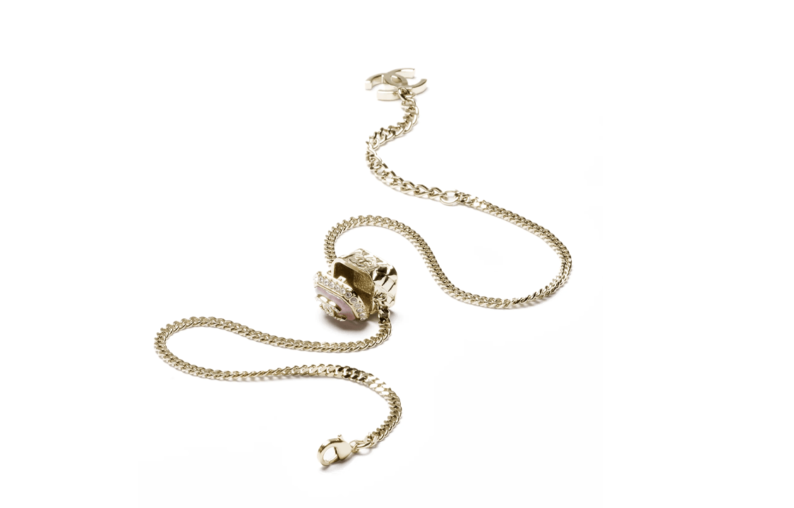 Chanel Classic Double C Pendant Necklace Gold — фото 1