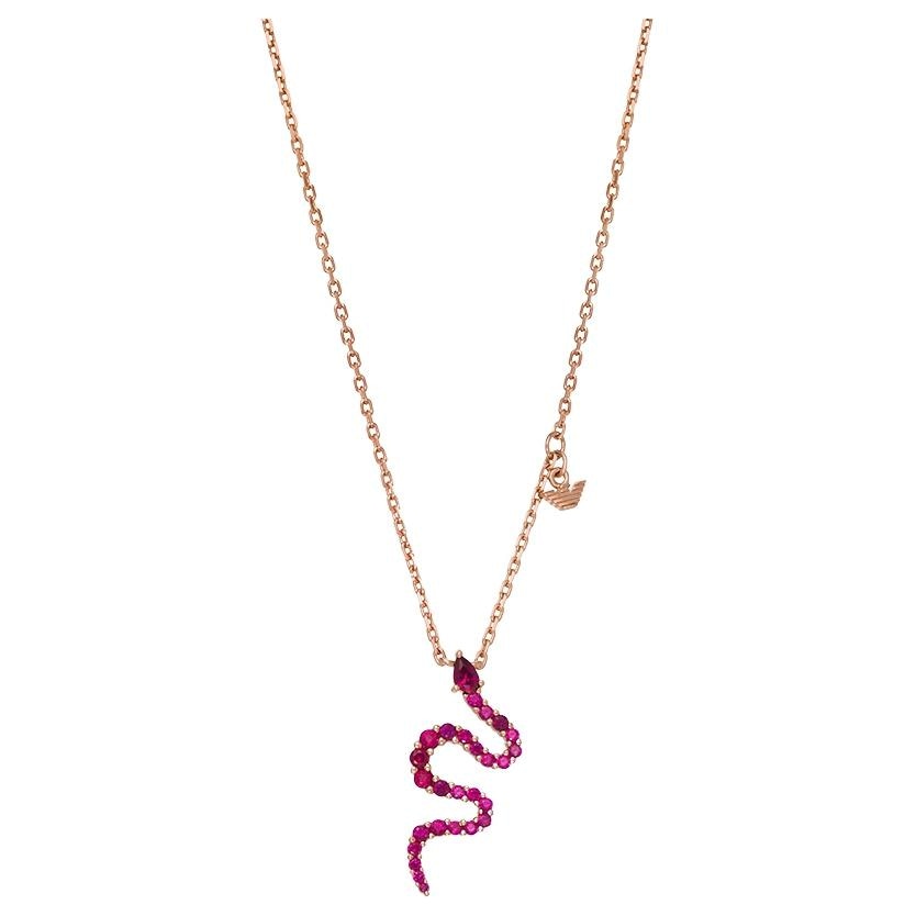 EMPORIO ARMANI/阿玛尼 Emporio Armani Snake Pendant Necklace Gold