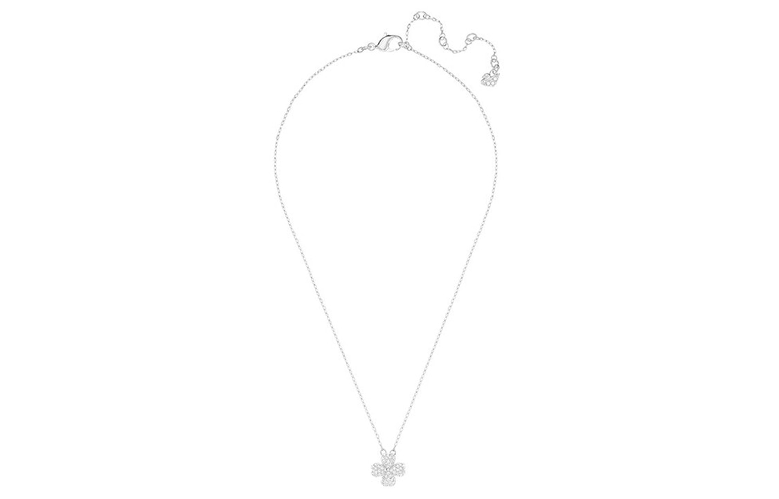 Swarovski Banjo Clover Necklace Rhodium — фото 1