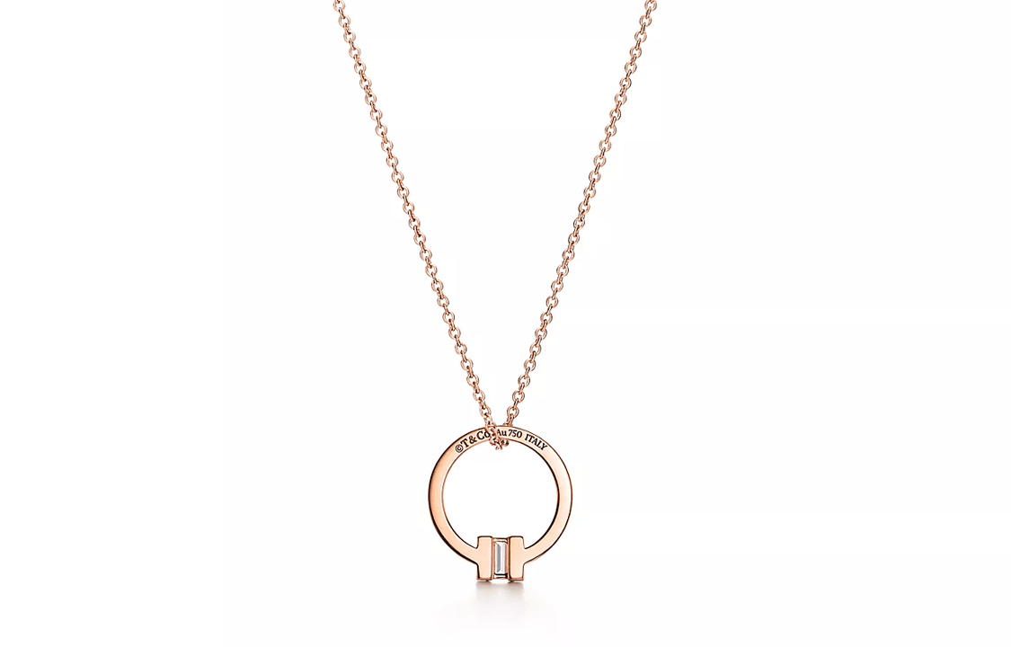 TIFFANY & CO./蒂芙尼 Tiffany T Necklace Rose Gold 18K