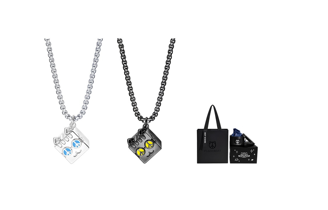 Peace & Cat PEACE&CAT Cube Dice Necklace