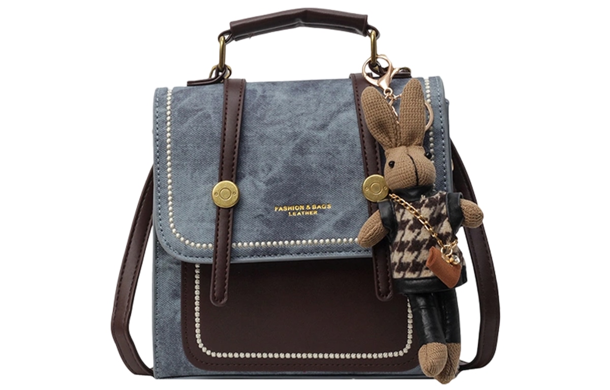 ADOONGA PU Backpack Denim Blue Cream