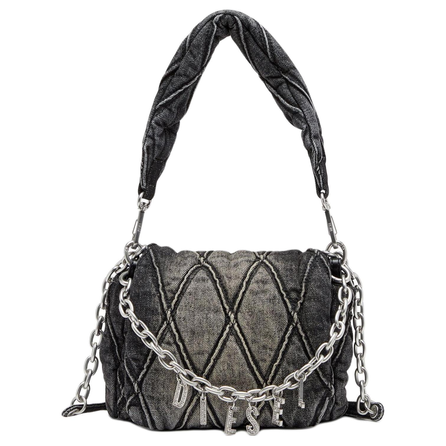 Сумки DIESEL Charm-D Quilted Small Bag Black