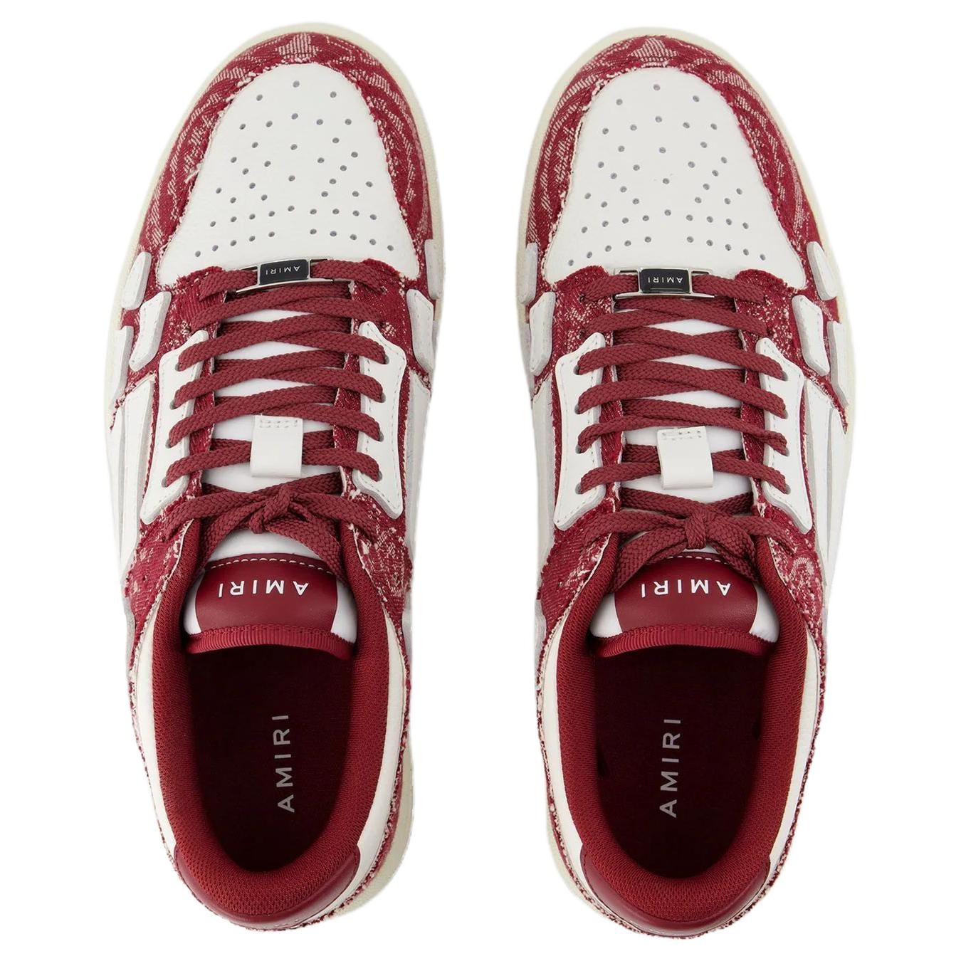 Amiri Skel-Top Low White Red — фото 10
