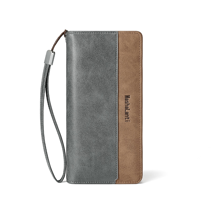Сумки 马莎兰缇 Mashalanti Business Casual Wallet Brown Gray