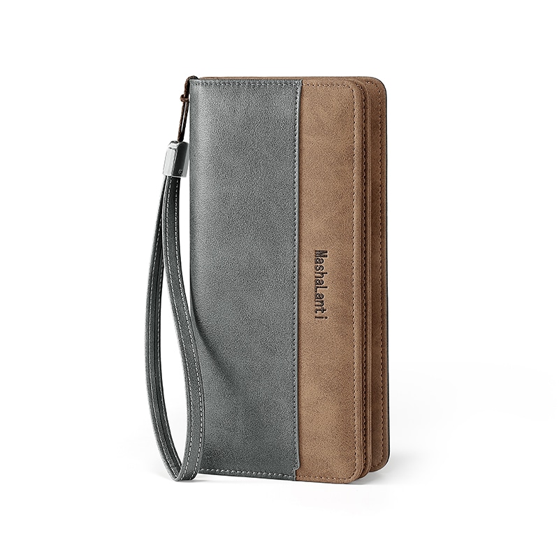 马莎兰缇 Mashalanti Business Casual Wallet Brown Gray — фото 1
