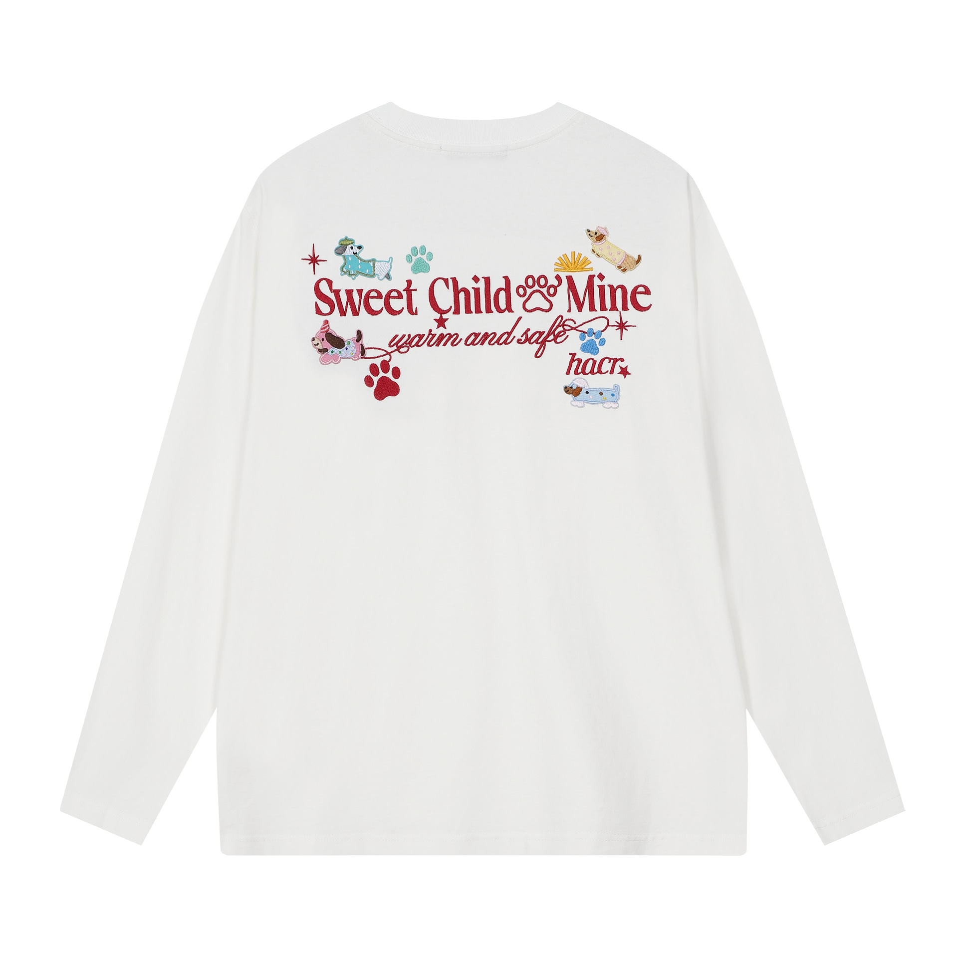 Harsh And Cruel Embroidered Puppy Long Sleeve T-Shirt — фото 1