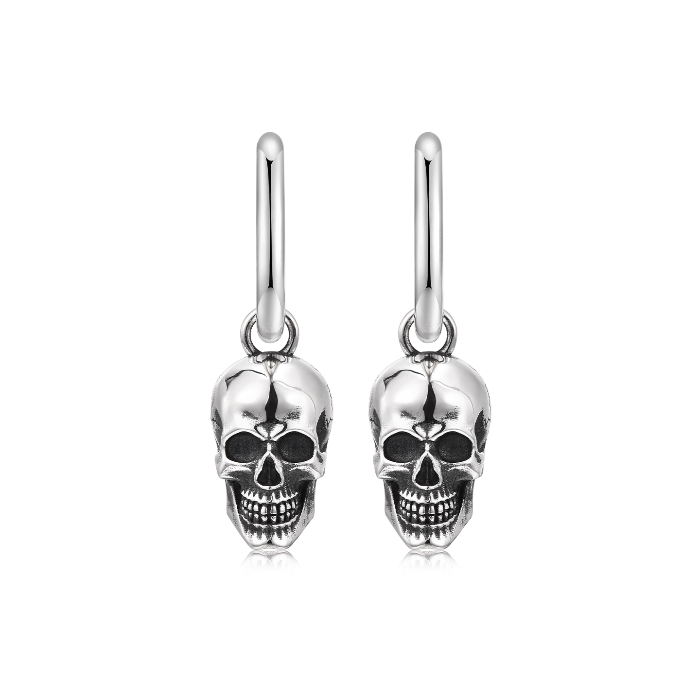 Ideagemer Skull Silver Earrings — фото 8