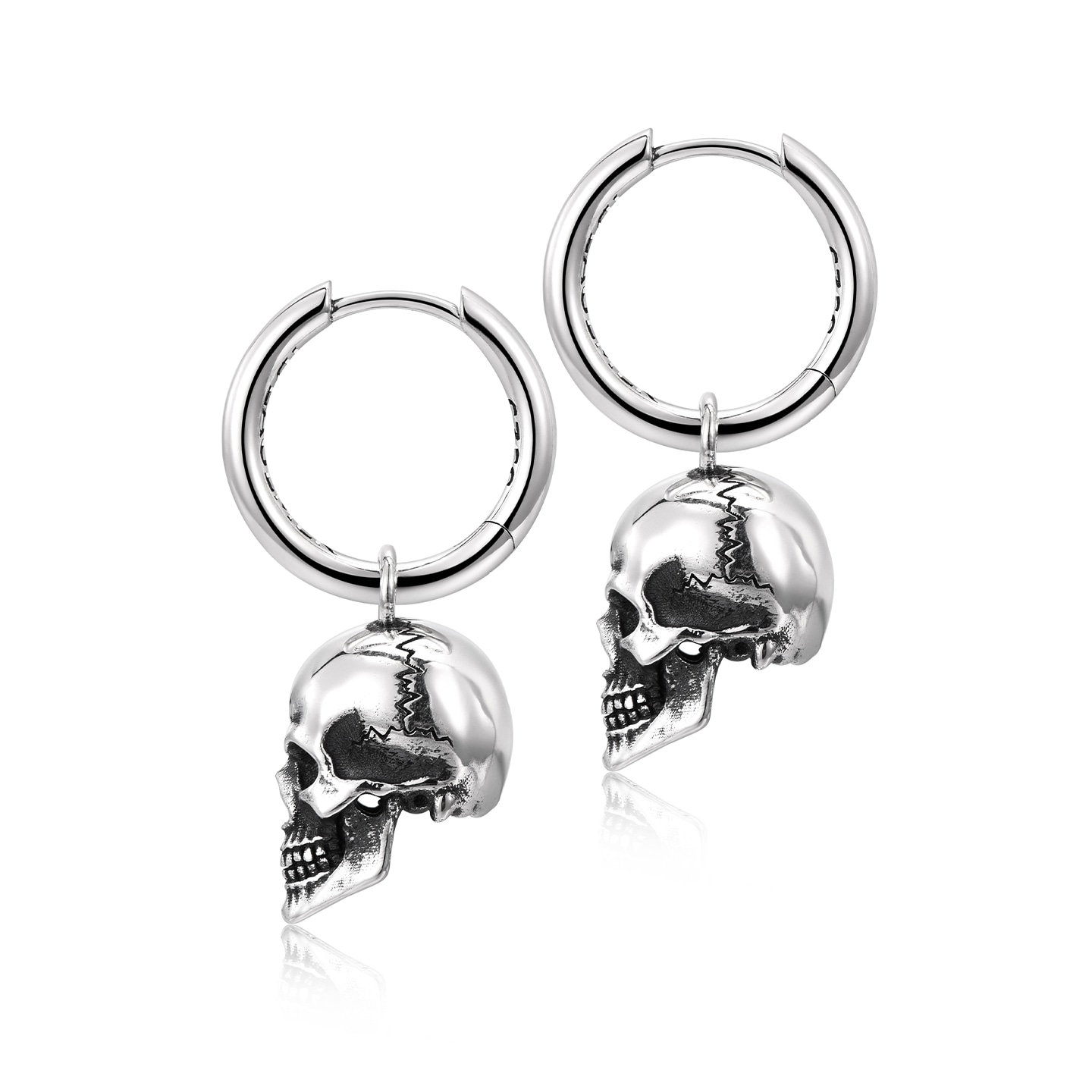 Ideagemer Skull Silver Earrings — фото 9