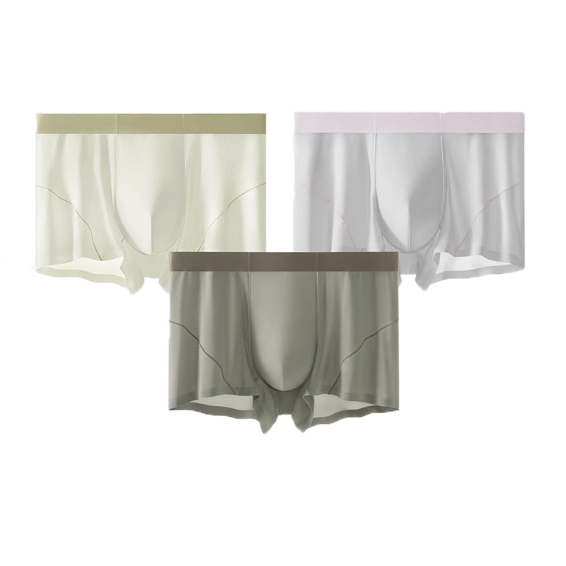 SecretWorld Ice Silk Antibacterial Cotton Boxer Briefs 3-Pack — фото 11