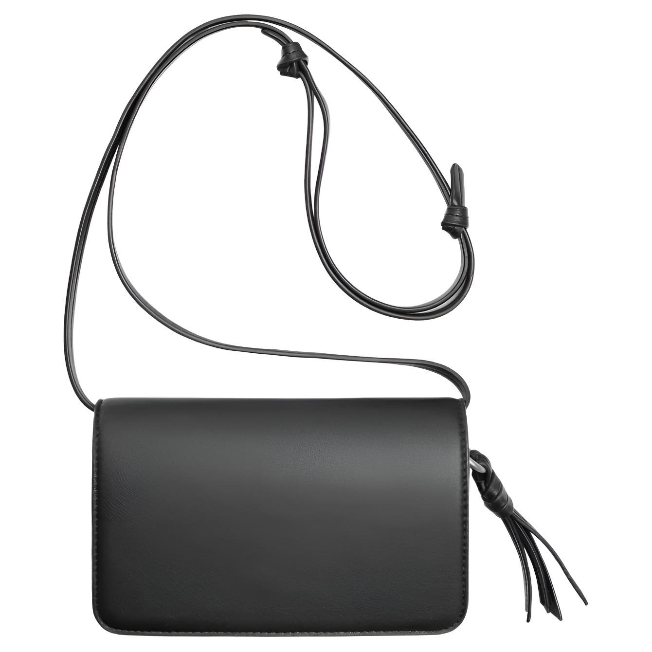 ZARA PU Crossbody Bag Black