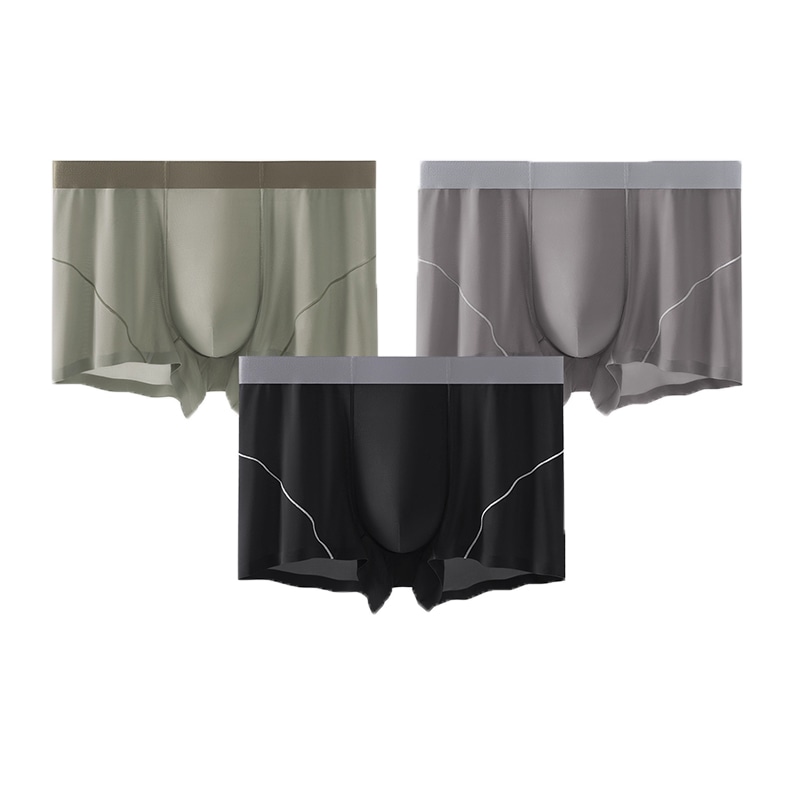 SecretWorld Ice Silk Antibacterial Cotton Boxer Briefs 3-Pack — фото 8