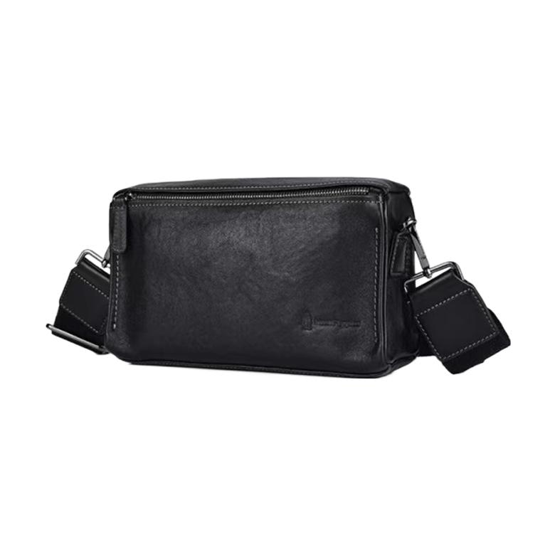 Hush Puppies Retro Leather Crossbody Bag Black — фото 10