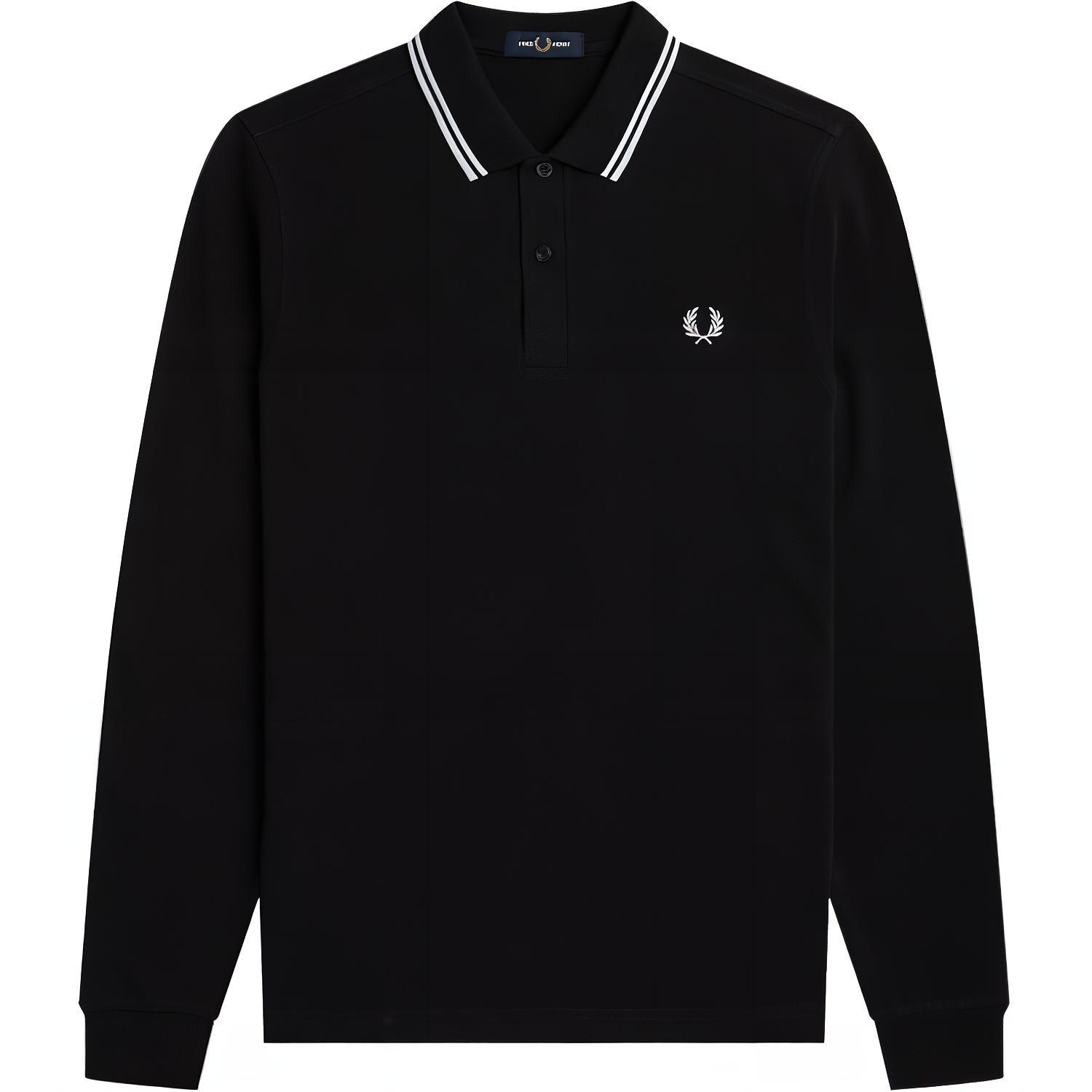 Fred Perry Long Sleeve Polo Black