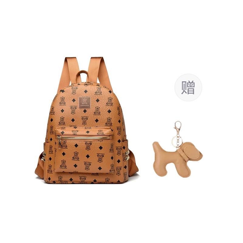 LOUIS ROYALN Classic Bear Print Backpack