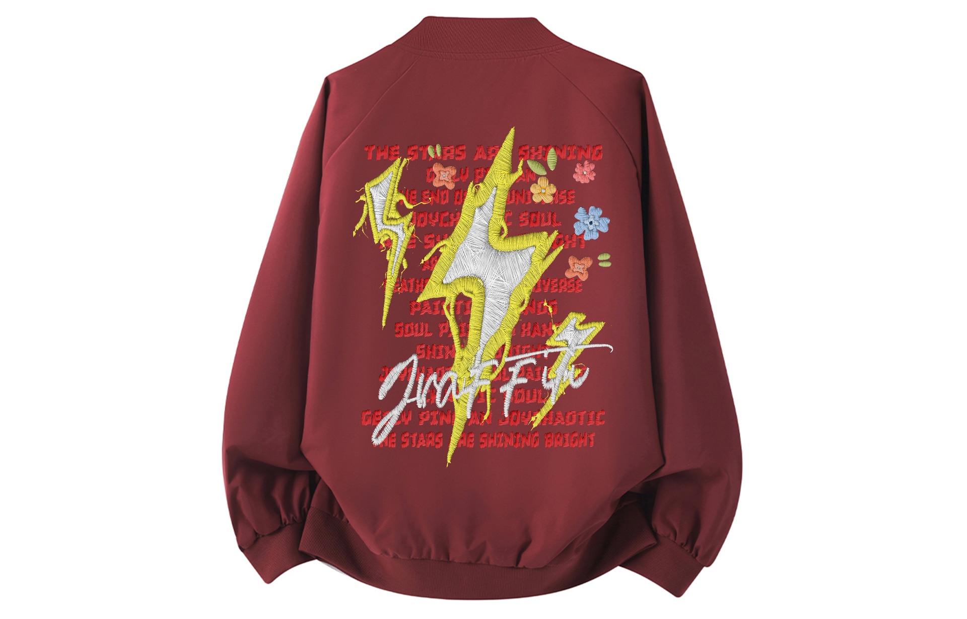 Ayea Retro Floral Lightning Baseball Jacket — фото 6
