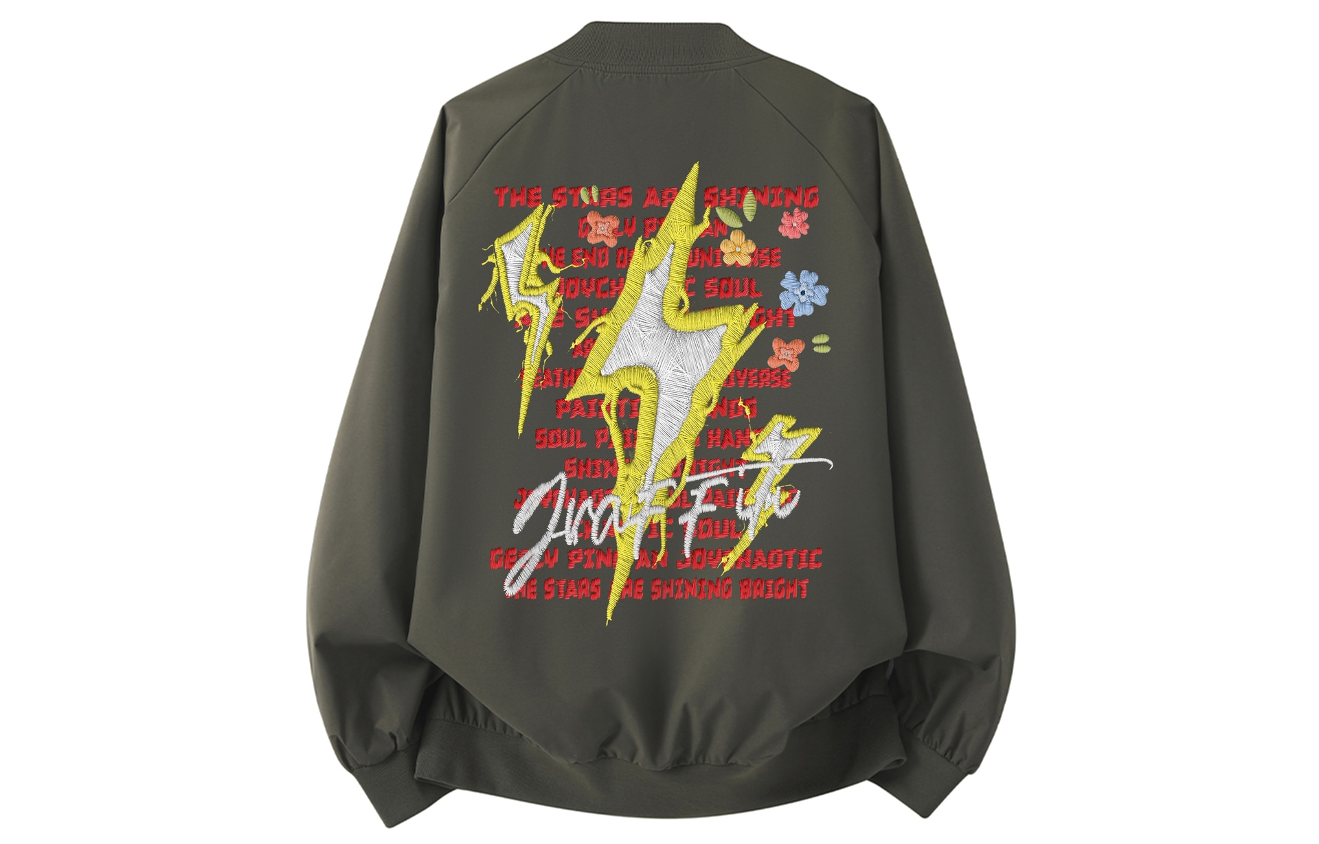 Ayea Retro Floral Lightning Baseball Jacket — фото 8