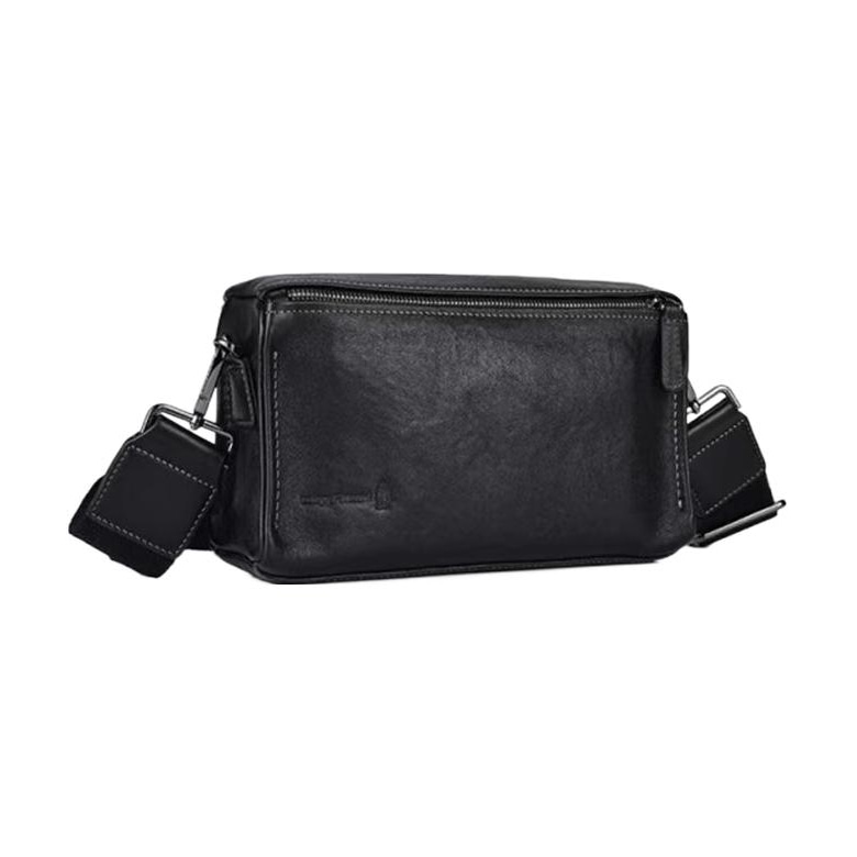 Hush Puppies Retro Leather Crossbody Bag Black — фото 11