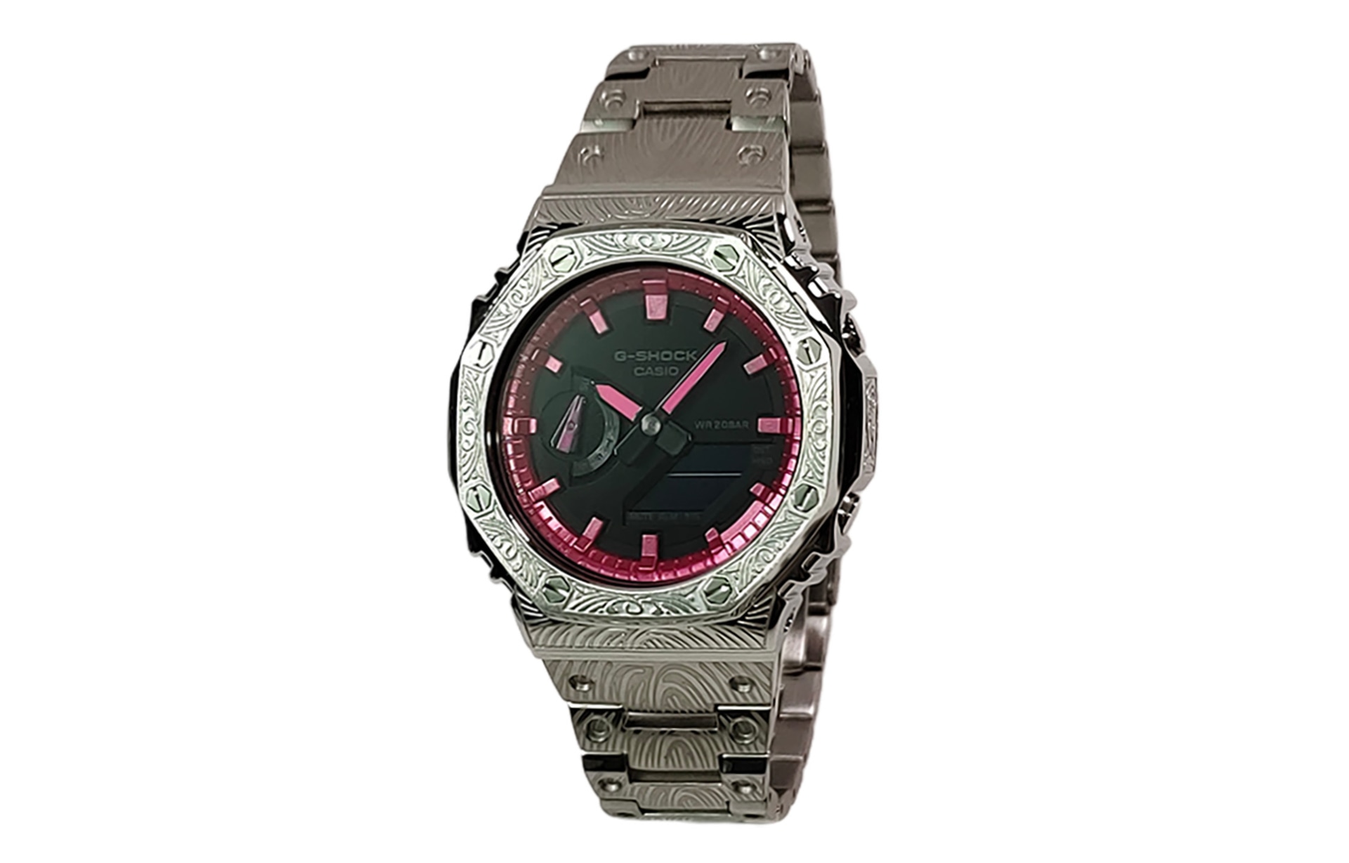 CASIO/卡西欧 CASIO GA-2100-1A Modified Dawn Red Light