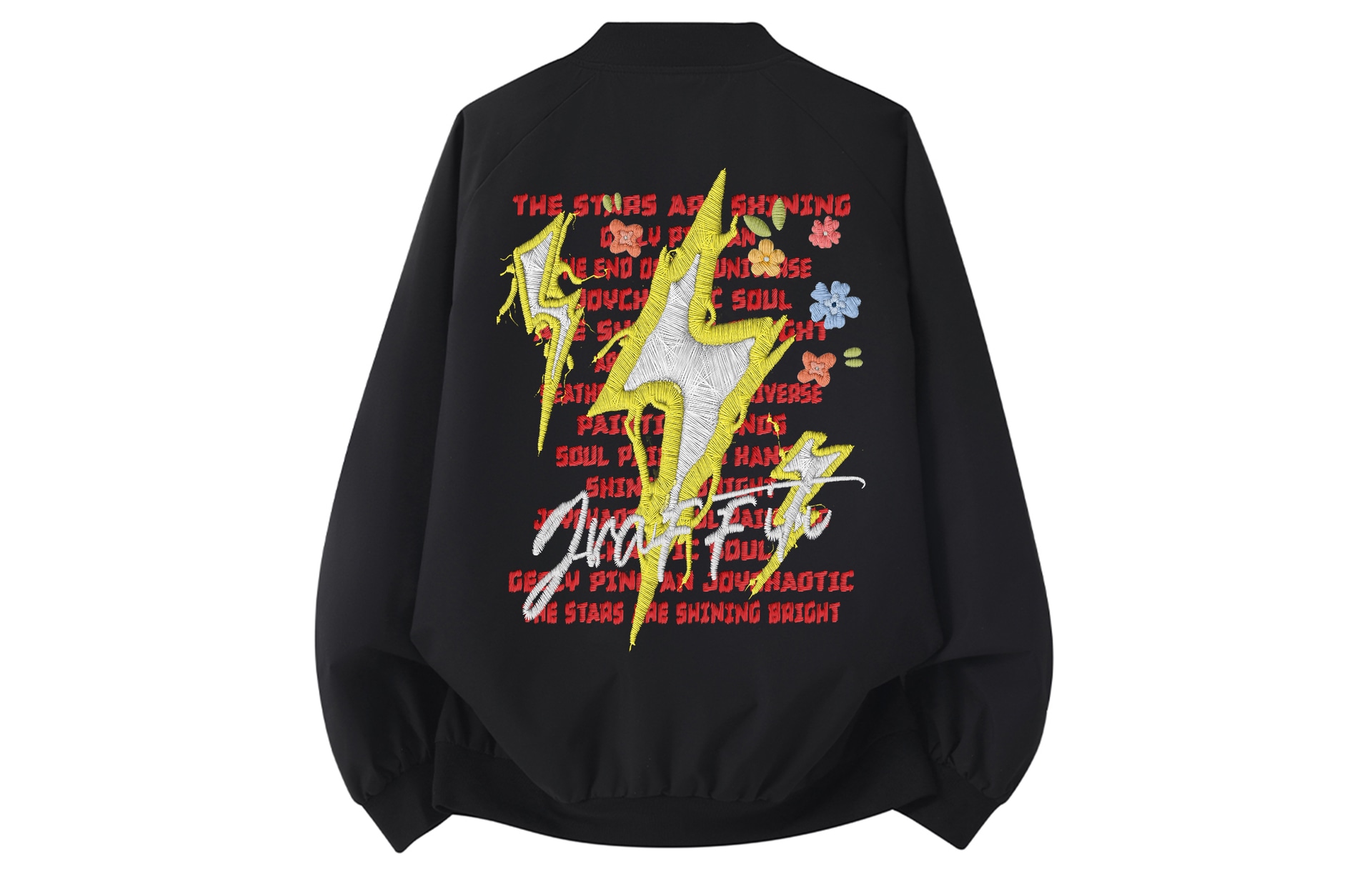AYEA Retro Floral Lightning Baseball Jacket